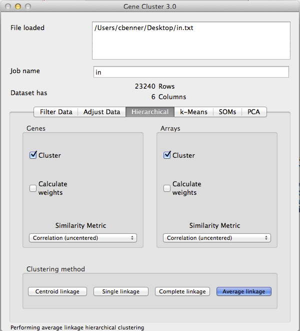 Hierarchical clustering